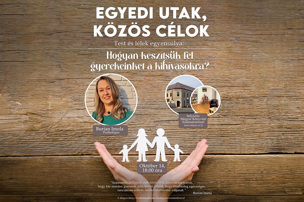 Egyedi utak, közös célok – közeleg az első előadás a gyermekek testi és lelki egyensúlyáról