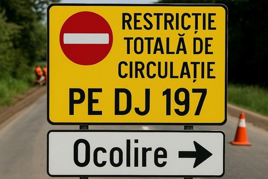 Teljes útlezárás a DJ 197-es jelzésű megyei úton