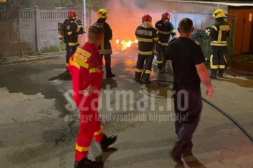 Szemeteskonténereket gyújtottak fel péntek éjszaka Szatmárnémetiben