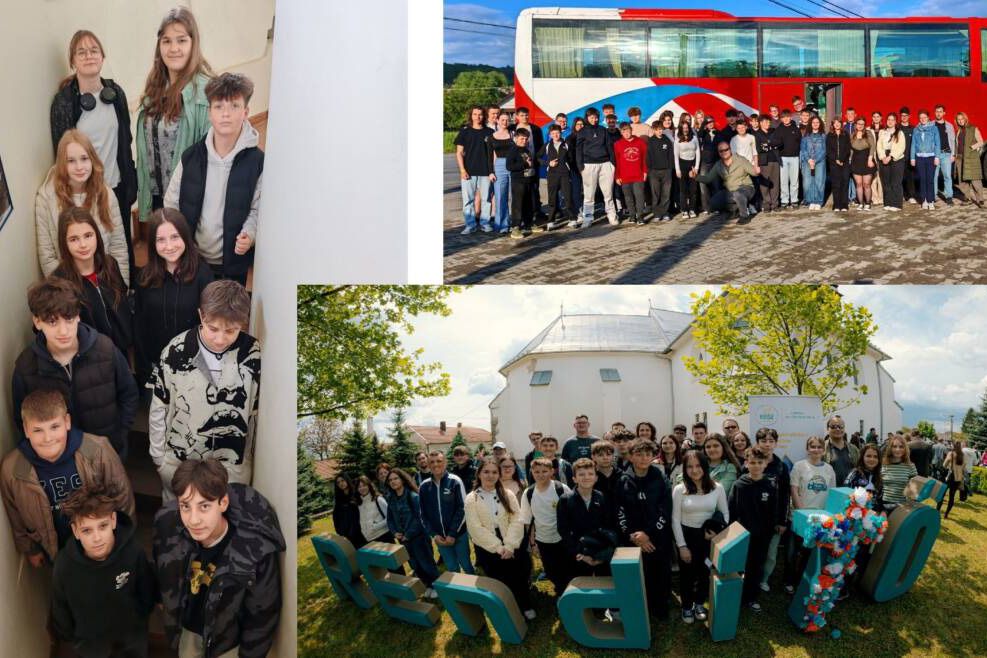 Szigetlankai kis konfirmandusok kirándulása, szatmári ifjak a REndítŐn