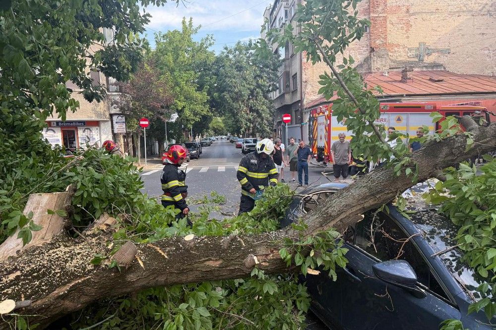 Háztetőket tépett le, fákat döntött ki a vihar Bukarestben