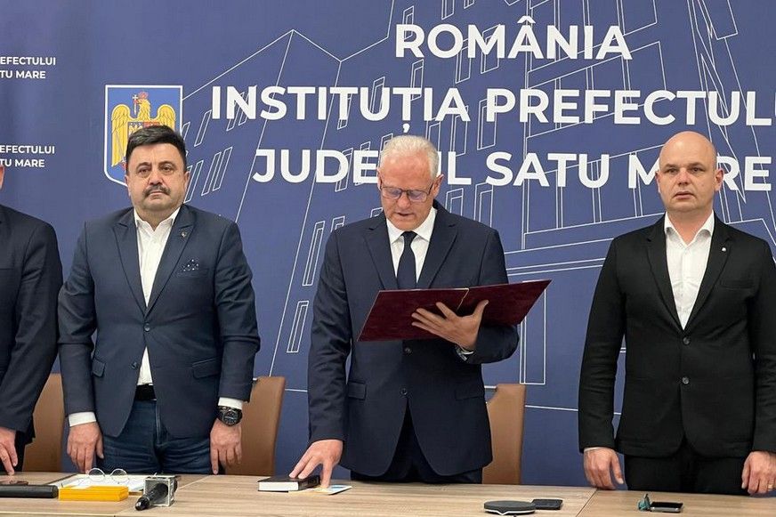 Beiktatták hivatalába Szatmár megye új prefektusát