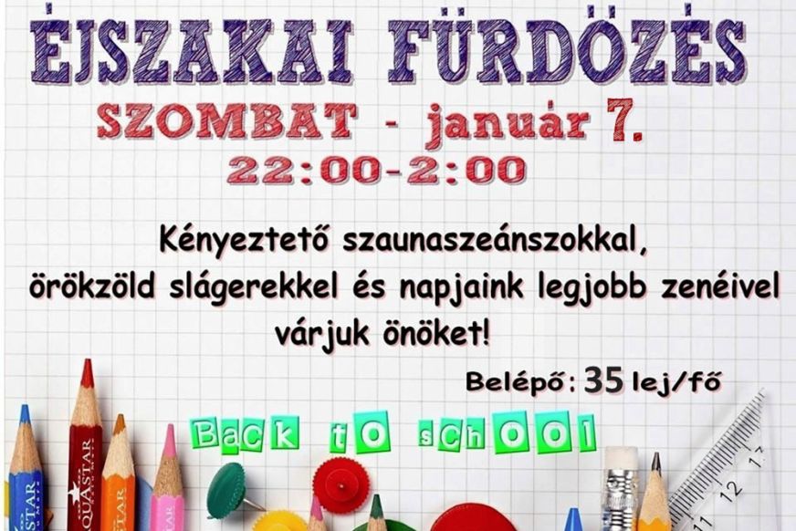 Fejezd be vidáman a téli vakációt: éjszakai fürdőzésre vár az Aquastar!