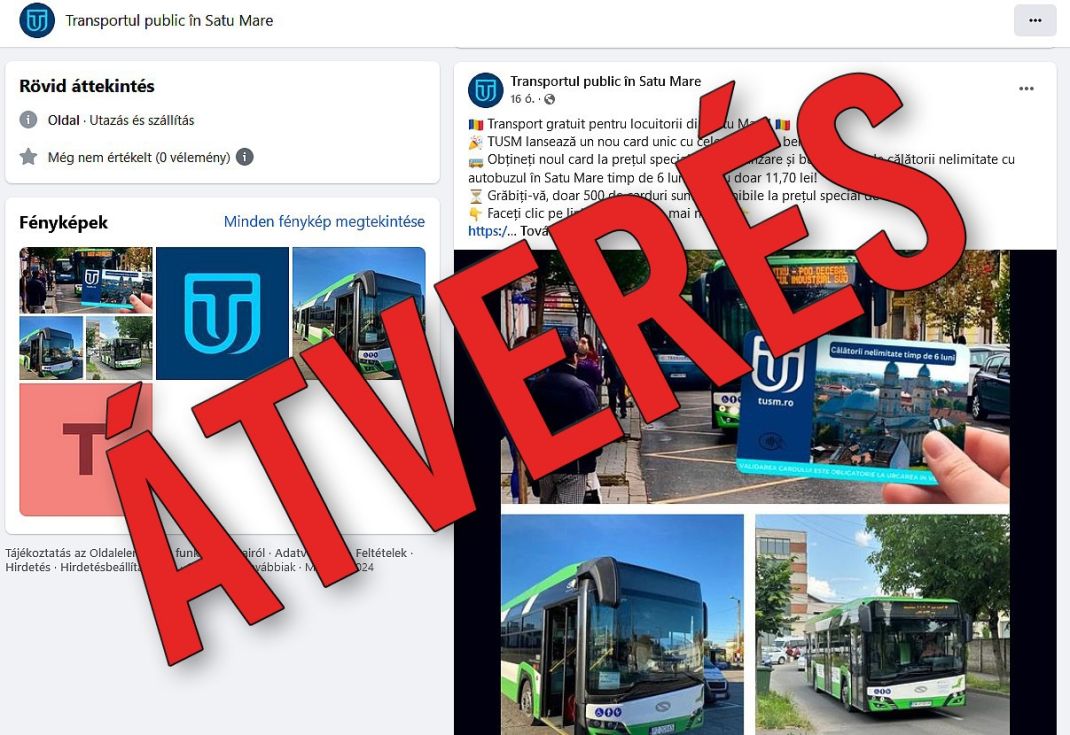 Vigyázat! Ismételten felbukkantak a szatmárnémeti tömegközlekedési vállalat nevével visszaélő internetes csalók