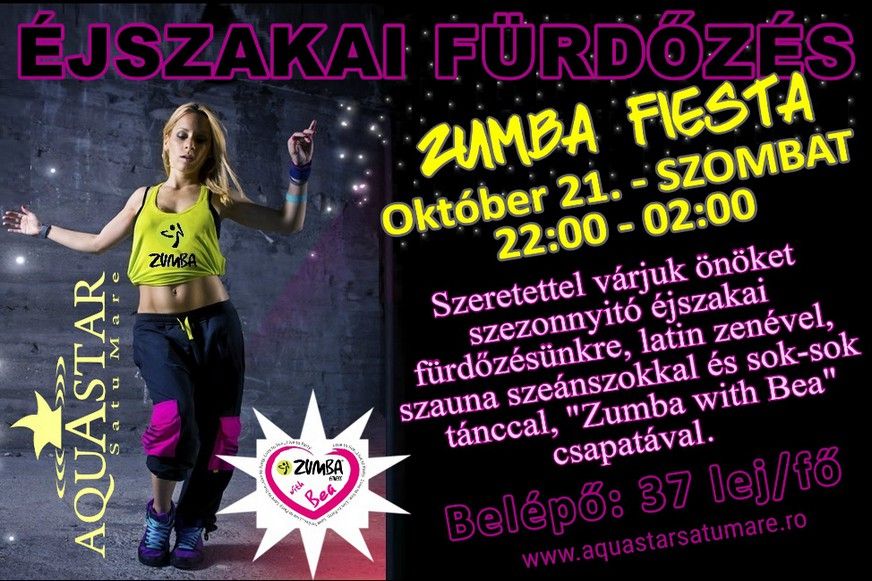 Zumba fiesta: éjszakai fürdőzésre vár szombaton az Aquastar