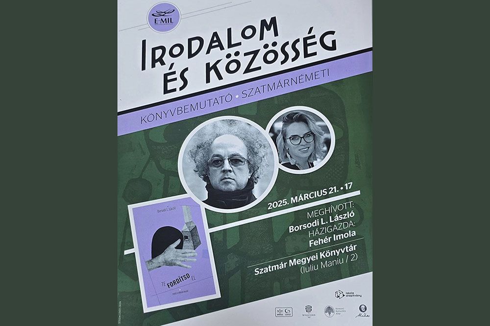 Író-olvasó találkozó a könyvtárban: Borsodi L. Lászlóval találkozhat a szatmári közönség