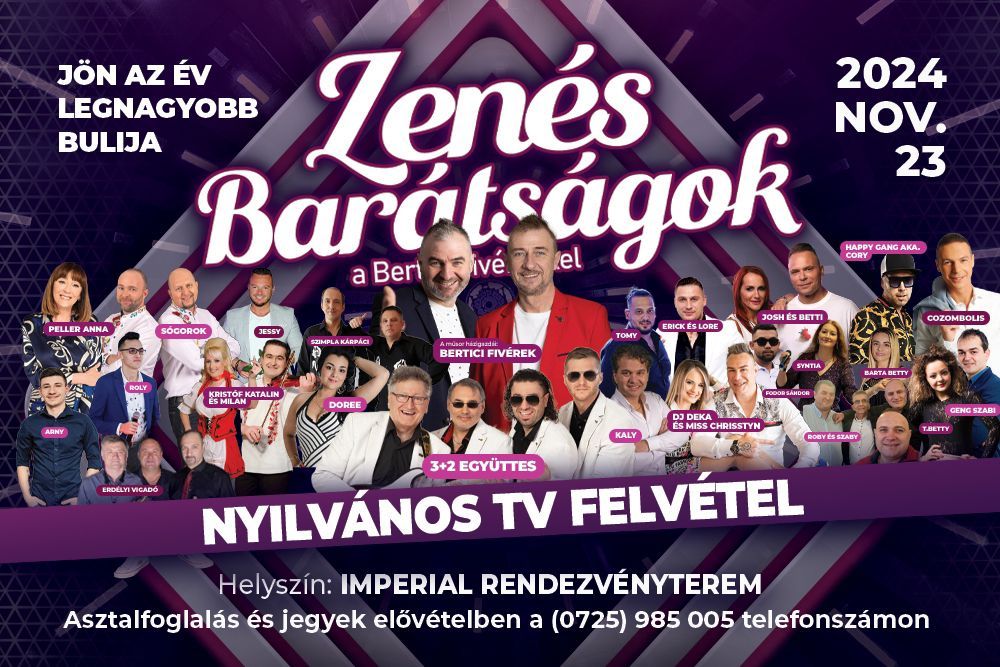 Zenés Barátságok Szatmárnémetiben – Közeleg az év legnagyobb bulija, a jegyek már kaphatók