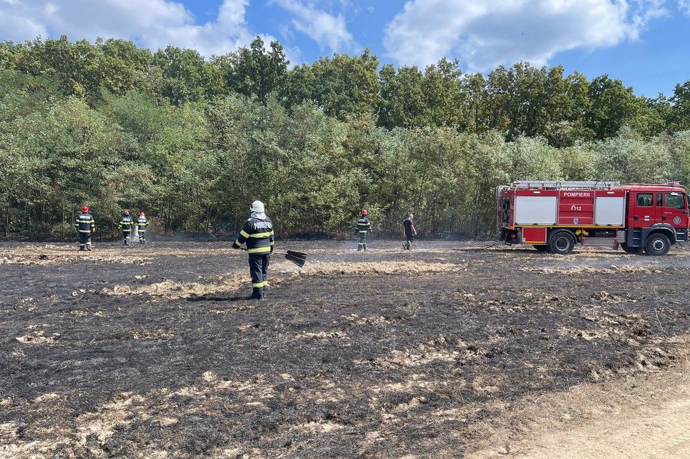 Erdőt veszélyeztető tűz Szinfaluban. Katonák is részt vettek az oltásban