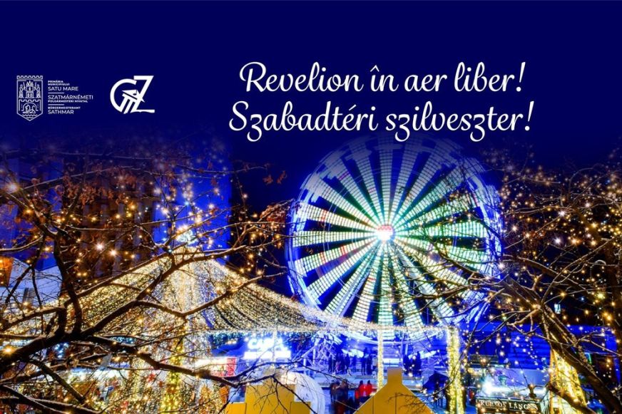 Szabadtéri szilveszteri buli Szatmárnémeti központjában