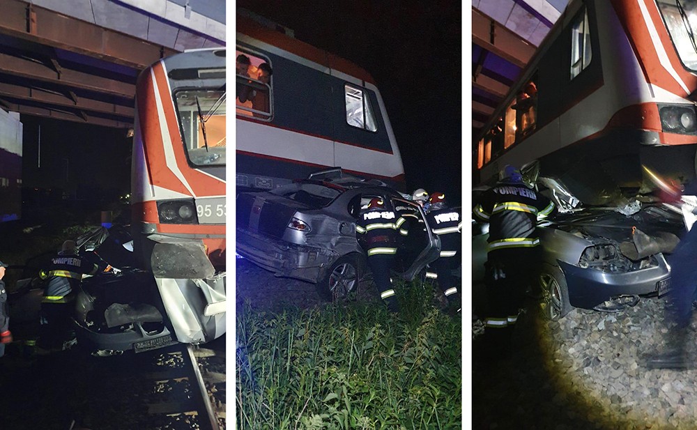 Vonat és gépkocsi ütközött Szatmárnémetiben. Meghalt egy fiatal fiú