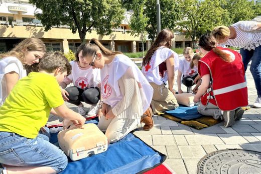 Az elsősegélynyújtás alapjaival ismertetik meg az érdeklődőket a Vöröskereszt önkéntesei