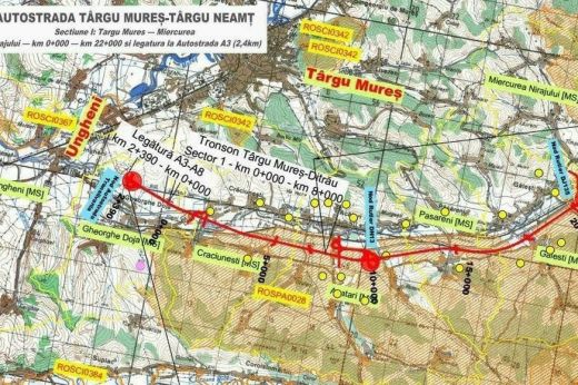 Május végén megkezdődhet az A8-as autópálya Marosvásárhely és Nyárádszereda közötti szakaszának tervezése