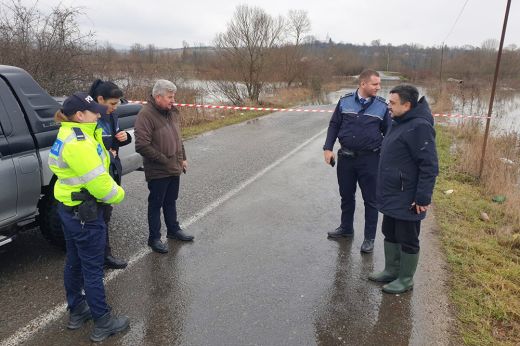 Az áradások miatt lezárták a 109K jelzésű megyei utat Szatmár megyében - Fotók