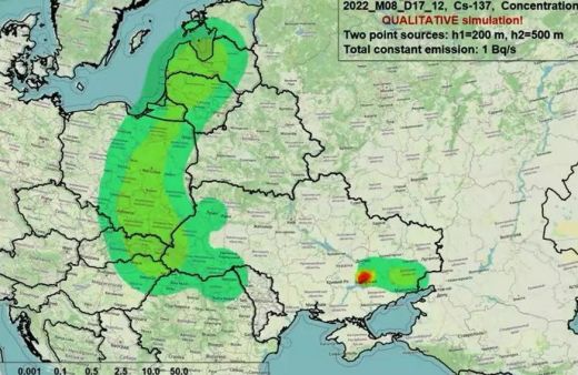 Az ukránok szimulációja szerint egy nukleáris katasztrófa esetén Romániát is elérné a radioaktív szennyezés