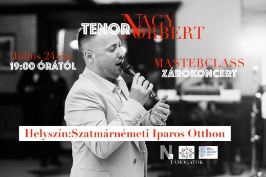 Masterclass zárókoncert Nagy Norbert tenorral