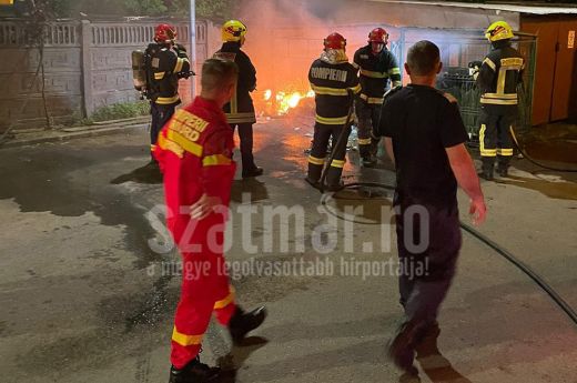 Szemeteskonténereket gyújtottak fel péntek éjszaka Szatmárnémetiben