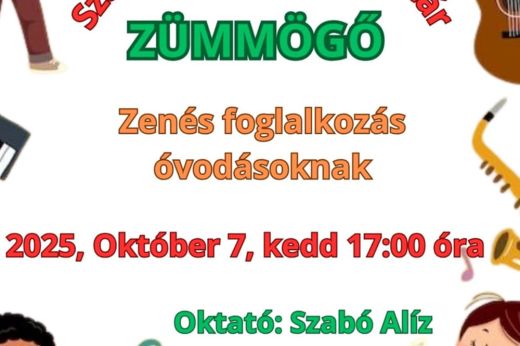 Zümmögő – zenés foglalkozás óvodásoknak a könyvtárban