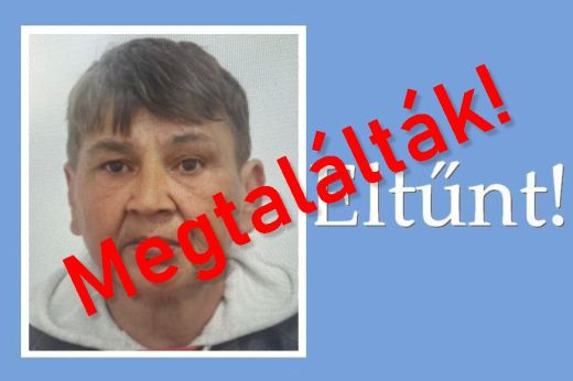 Megtalálták az eltűnt nőt