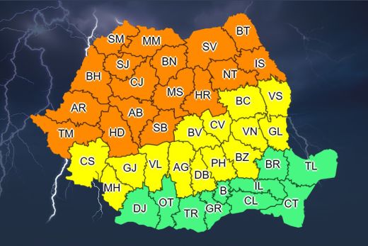 Zivatarokra figyelmeztető narancssárga riasztást adtak ki. Szatmár megyében is számíthatunk még esőre