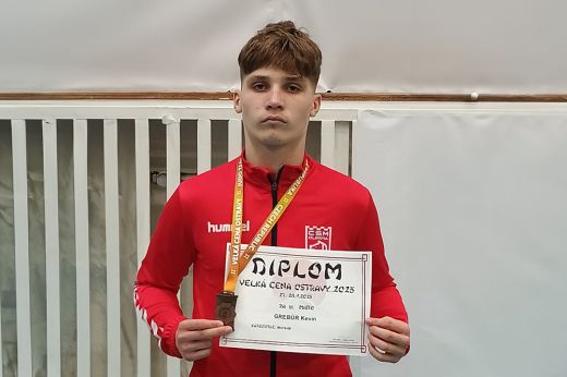 Bronzérmet szerzett Ostravában Grebur Kevin