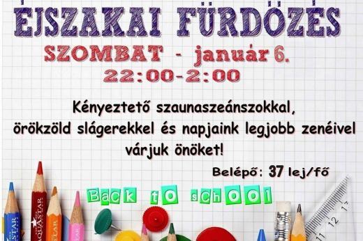 Érkezik a téli vakáció utolsó éjszakai fürdőzése