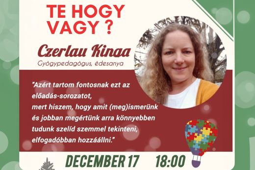 Nyitottság és elfogadás – Jövő kedden Czerlau Kinga előadásával zárul a sorozat
