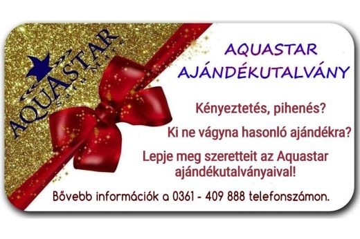 Lepje meg szeretteit Aquastar ajándékutalvánnyal
