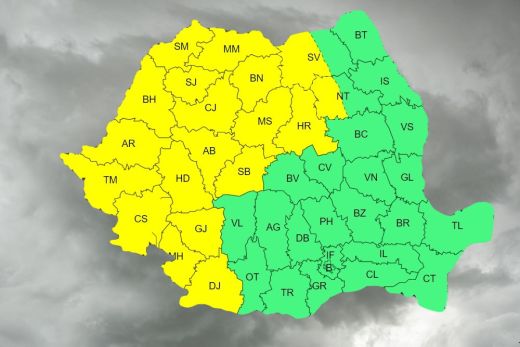 Sárga kód: 19 megyében várhatók viharok