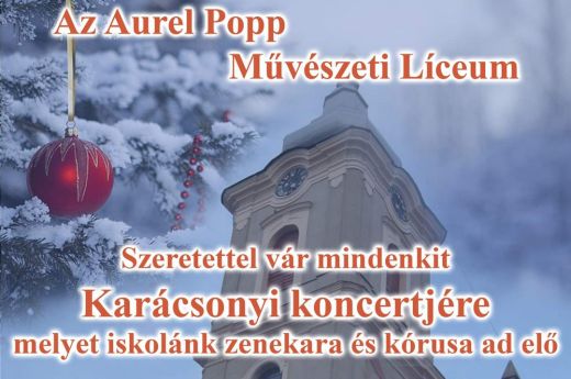 Koncerttel és karácsonyi vásárral hangolódnak az ünnepre az Aurel Popp Művészeti Líceum diákjai
