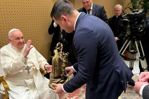 Az AUR elnökét magánaudiencián fogadta Ferenc pápa