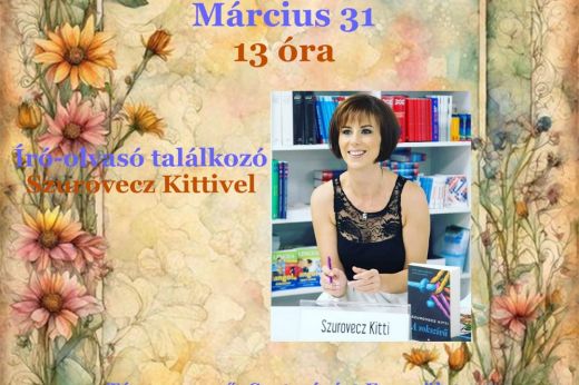 Újabb író-olvasó találkozó a könyvtárban: Szurovecz Kitti érkezik Szatmárnémetibe
