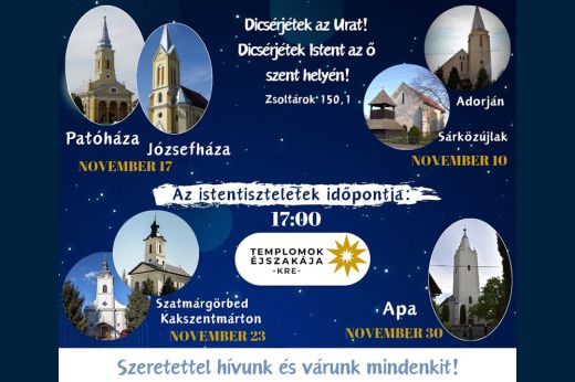 Templomok éjszakája a Szatmári Református Egyházmegyében