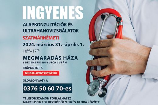 Ingyenes, széles körű egészségügyi konzultációt szerveznek a Megmaradás Házában