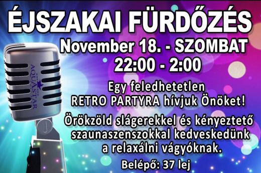 Retro éjszakai fürdőzésre vár az Aquastar