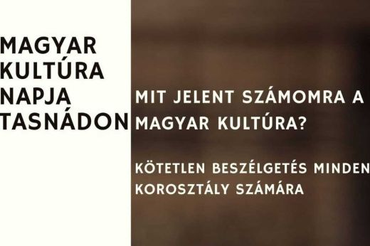 Magyar kultúra napja Tasnádon: kötetlen beszélgetésre várnak mindenkit