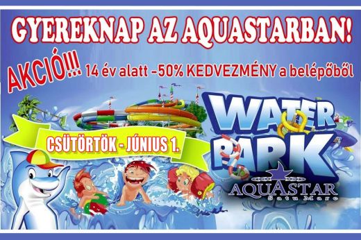 Június 1-én gyereknapi meglepetés az Aquastarban!