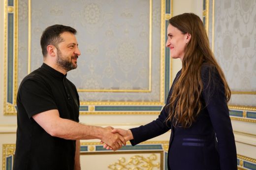 Oana Țoiu külügyminiszter Zelenszkij ukrán elnökkel találkozott