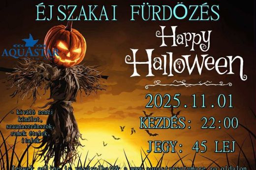 Halloweeni éjszakai fürdőzésre vár az Aquastar