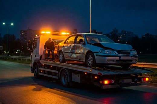 A rendőrség hamarabb a helyszínre ért, mint az autómentő