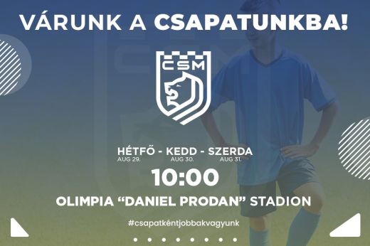 Jelentkezz te is a Szatmárnémeti VSK utánpótlás-csapatába!