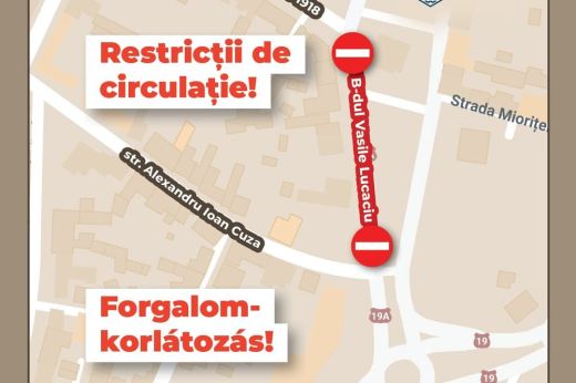 Felújítási munkálatok miatt lezárják Szatmárnémeti egyik forgalmas utcáját