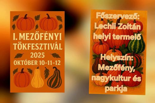 Őszi varázslat Mezőfényen – jön az I. Mezőfényi Tökfesztivál és Herbstfest!