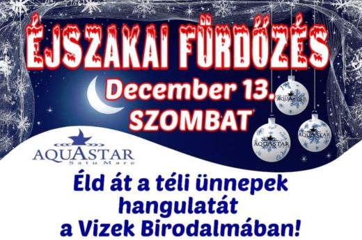Ünnepi hangulatú éjszakai fürdőzéssel készül az Aquastar