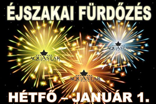 Éjszakai fürdőzéssel indítja az új évet az Aquastar