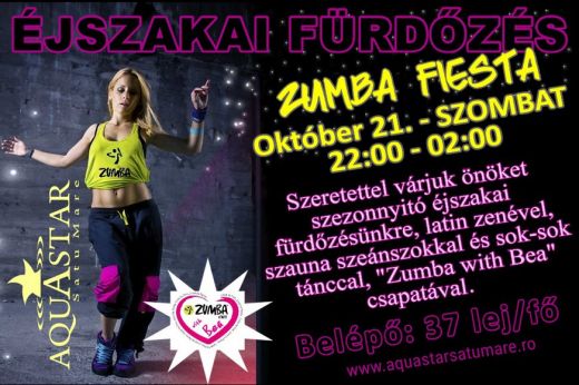 Zumba fiesta: éjszakai fürdőzésre vár szombaton az Aquastar