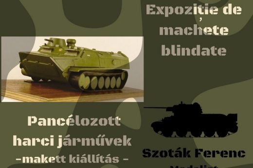 Szoták Ferenc modellkészítő páncélozott járműveit mutatják be Nagykárolyban