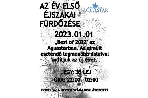 Az év első napján is folytatódik az éjszakai fürdőzések sora az Aquastarban!