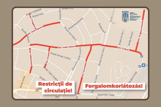 Időszakos útlezárásra kell számítani szombaton Szatmárnémeti több utcájában is
