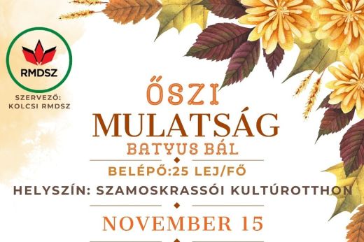Őszi mulatság Szamoskrassón: táncos batyus bált szerveznek a felújított kultúrotthonban