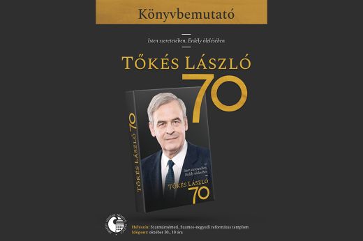 Vasárnap, ünnepi istentisztelet keretében mutatják be Tőkés László könyvét Szatmárnémetiben